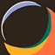 A colorful circle in a black background  Description automatically generated